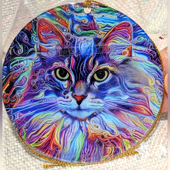 Colorful Cat Hanging Ornament Decor - Picture 1 of 8